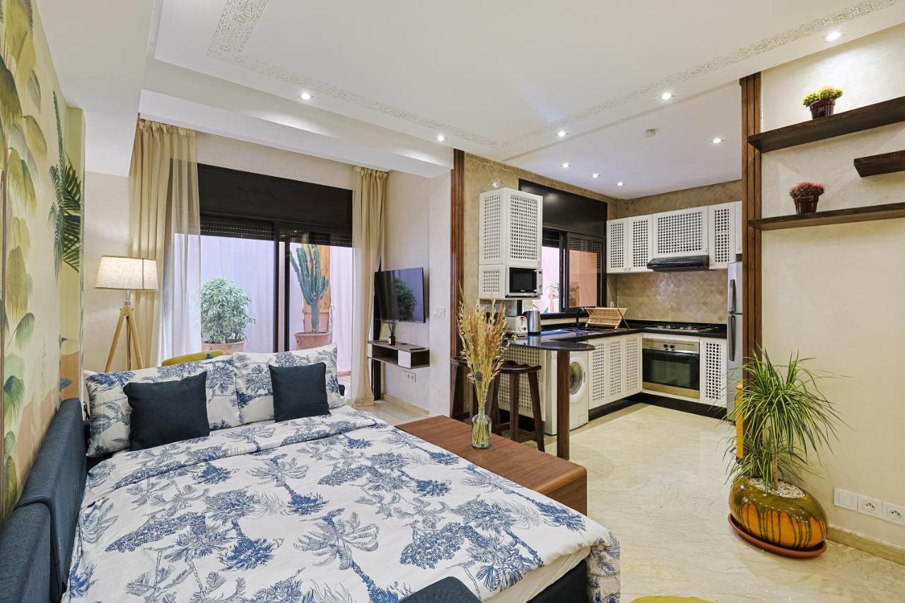 Oasis - Appartement Authentique A Gueliz Marrakesh Exteriör bild