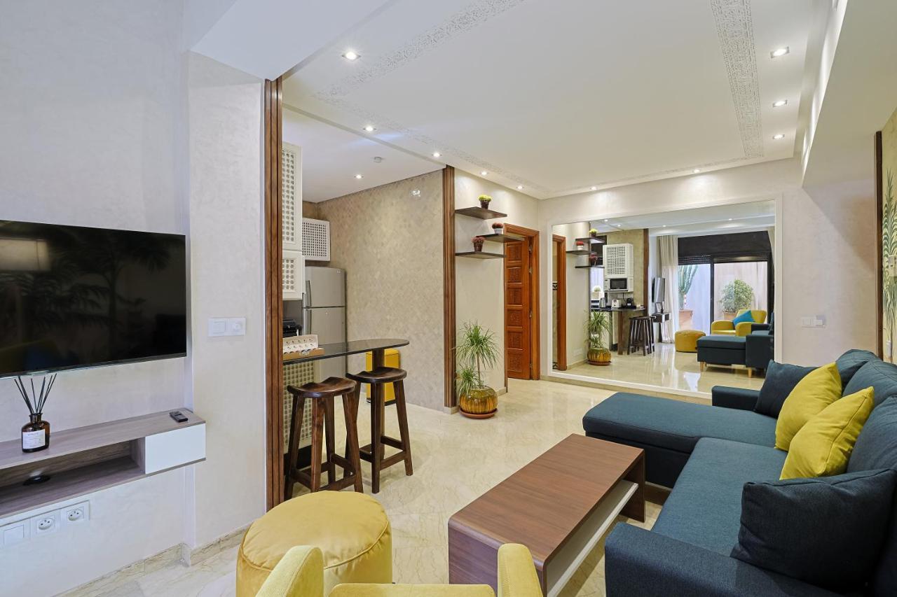 Oasis - Appartement Authentique A Gueliz Marrakesh Exteriör bild