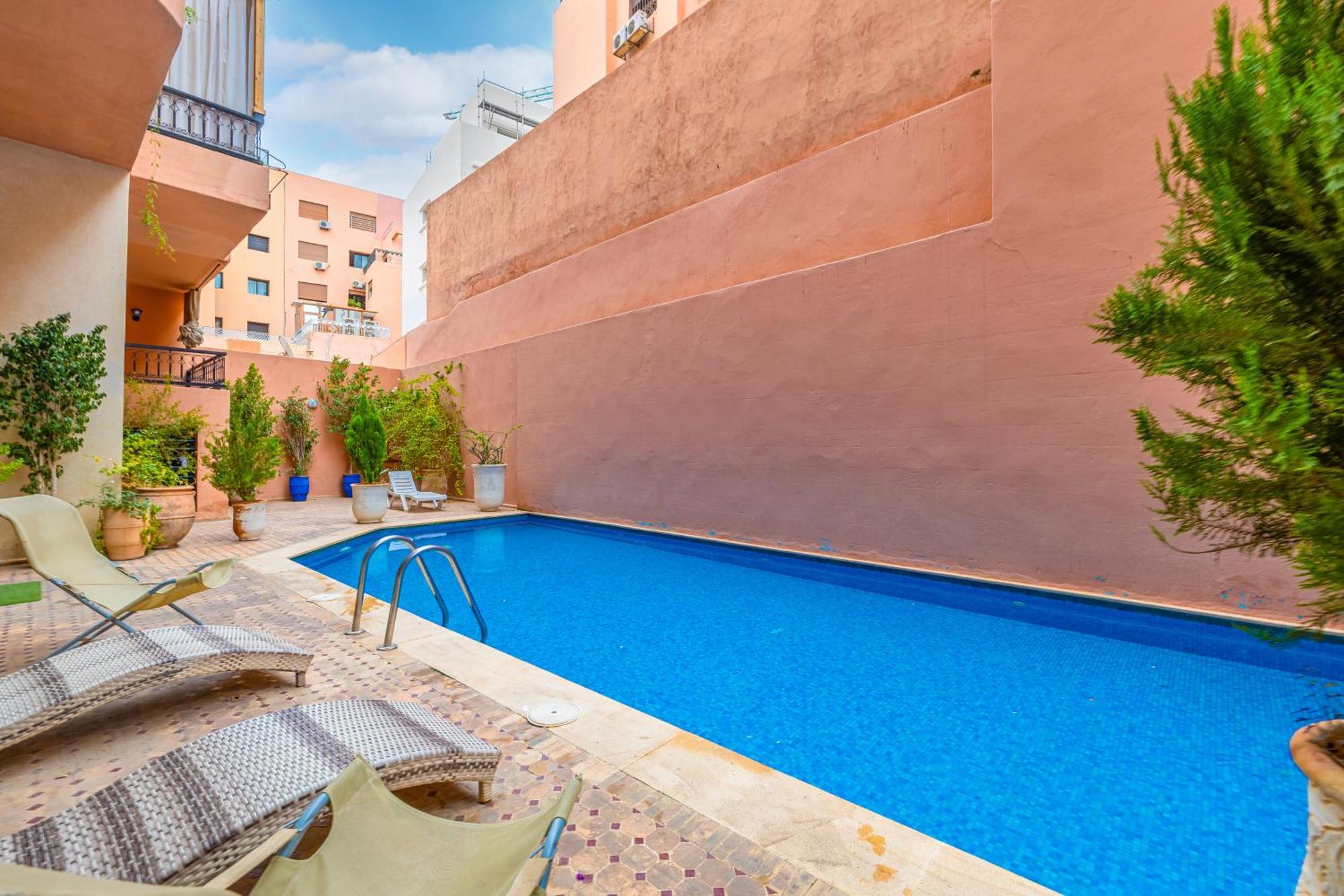 Oasis - Appartement Authentique A Gueliz Marrakesh Exteriör bild
